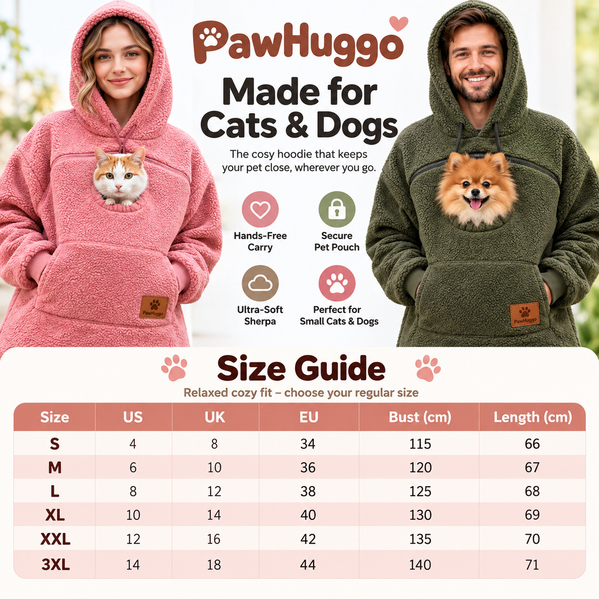 PawHuggo™ Pet Carrier Hoodie